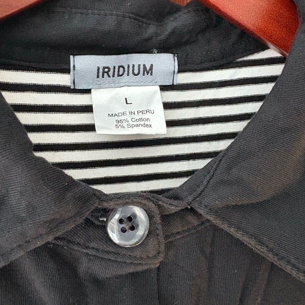 Iridium Black Button-Up Tunic Shirt
